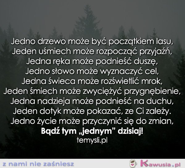 Jedno drzewo może być początkiem lasu