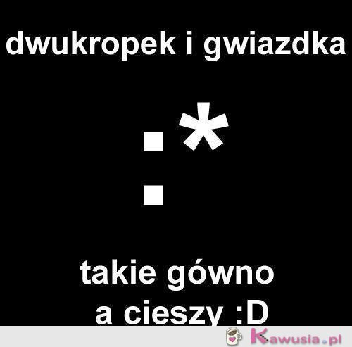 Dwukropek i gwiazdka