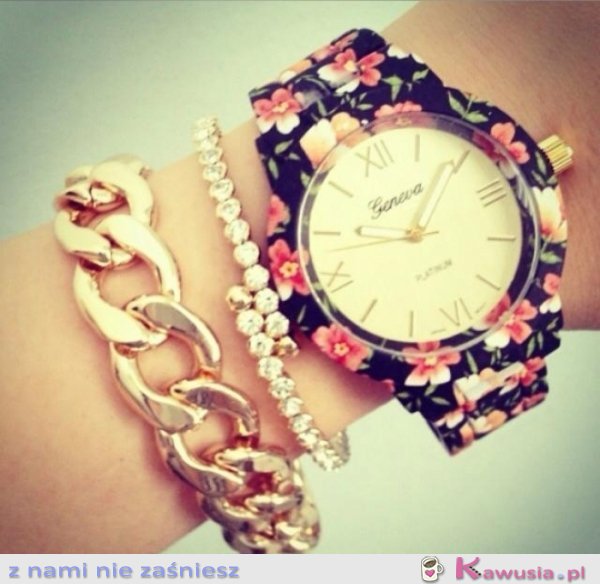 Piękny zegarek i bransoletki