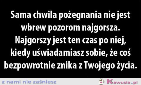 Sama chwila pożegnania