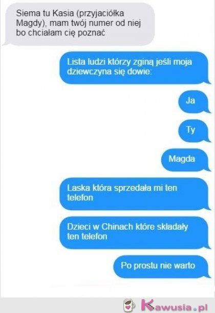 Cześć napisałam bo chciałam cię poznać