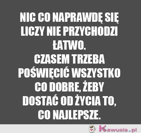 Nic co naprawdę się liczy