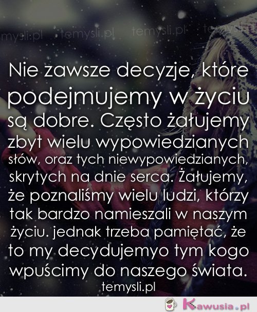 Nie zawsze decyzje