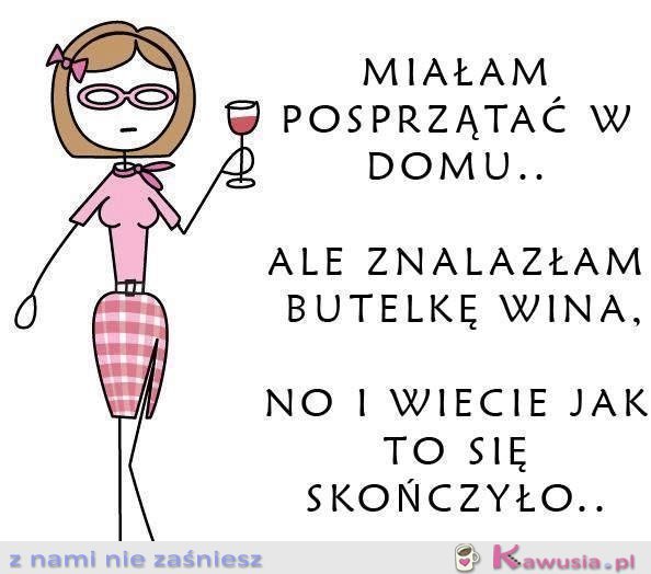 Miałam posprzątać w domu...