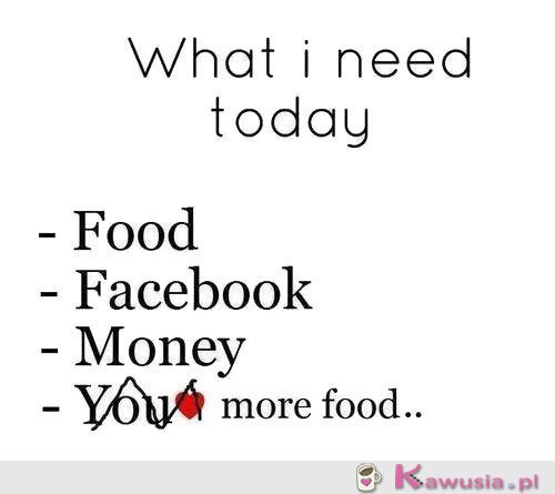 Czego mi dziś potrzeba