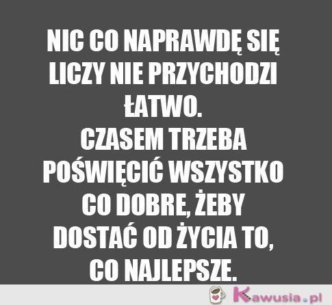 Nic co naprawdę się liczy