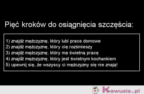 Pięć kroków do osiągnięcia szczęścia