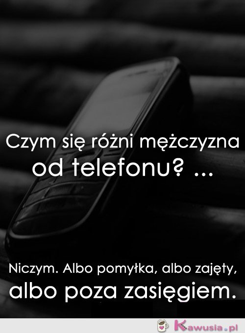 Czym się różmi facet od telefonu?