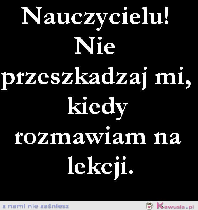 Apel do nauczycieli!