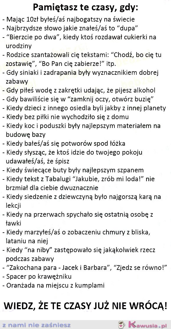 Pamiętasz te czasy?