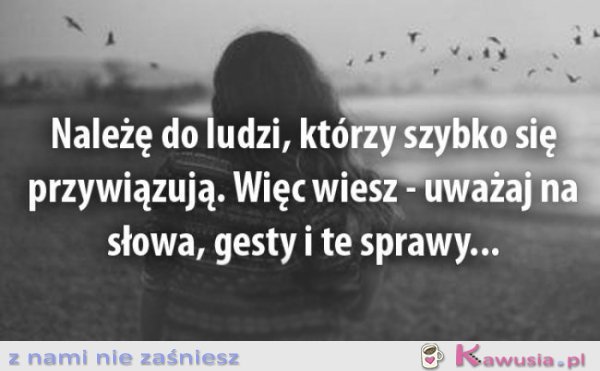 Należę do ludzi, którzy szybko..