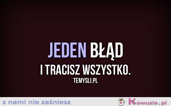 Jeden błąd