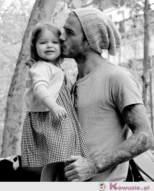 David Beckham z córeczką