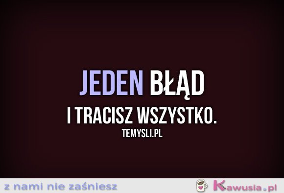 Jeden błąd