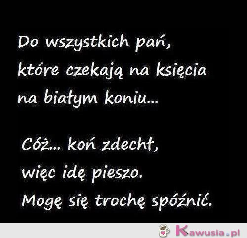 Do wszystkich pań, które czekają na księcia