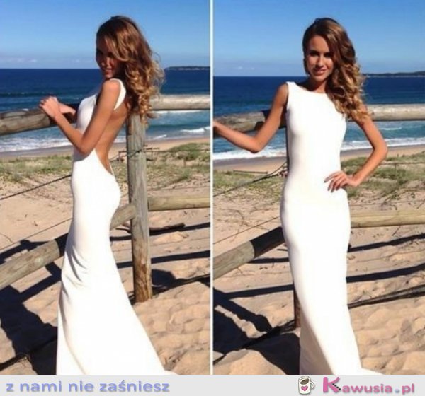Piękna backless maxi