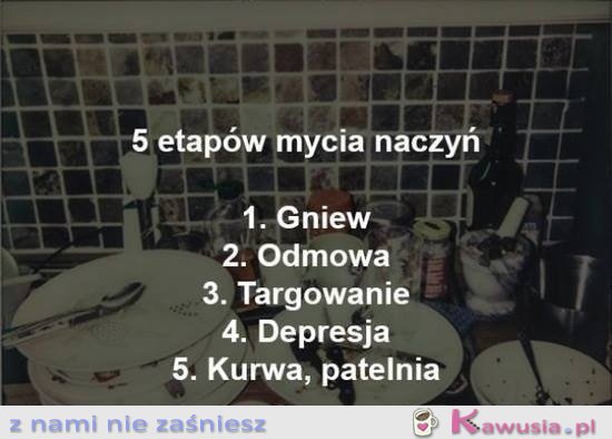 5 etapów mycia naczyń