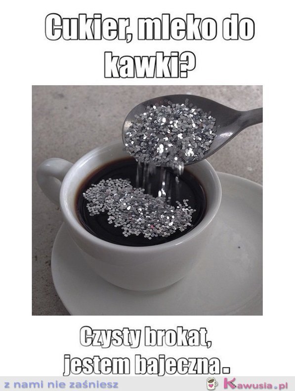 Cukier, mleko do kawki?