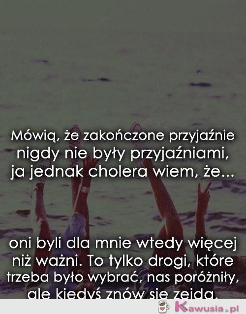 Mówią, że zakończone przyjaźnie