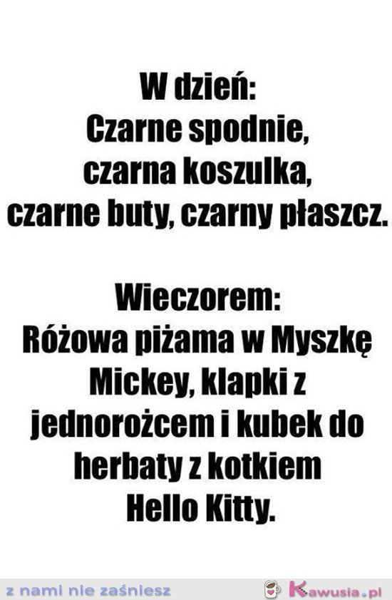 Ubranie dzień kontra noc