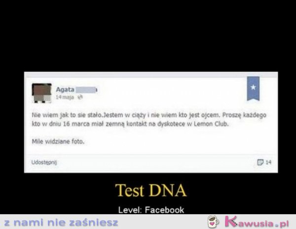 Test DNA na facebooku