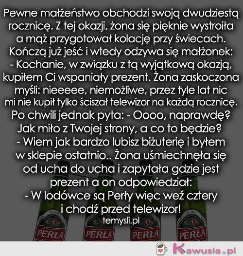 Pewne małżeństwo obchodzi swoją dwudziestą...