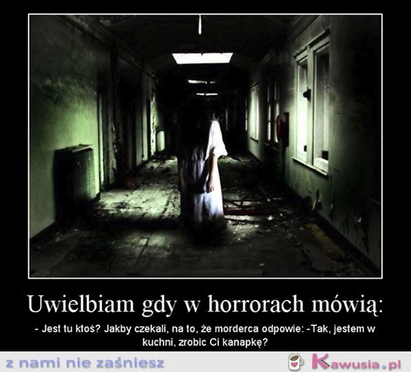 Uwielbiam gdy w horrorach mówią