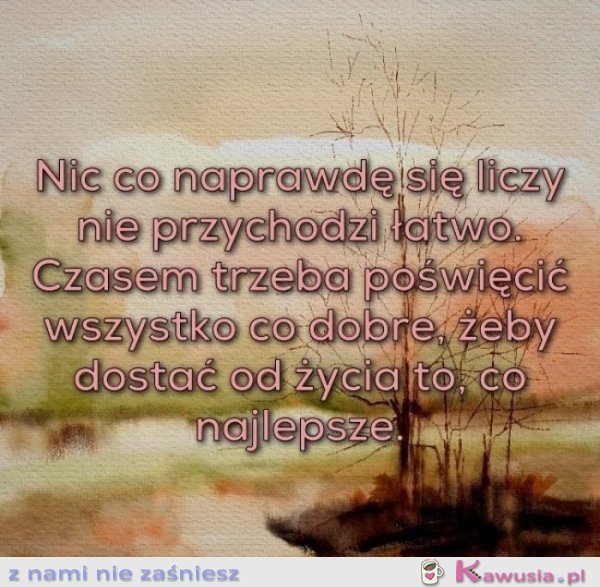 Nic co naprawdę się liczy