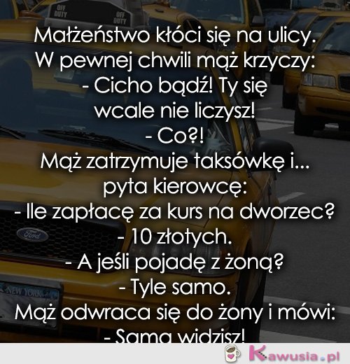 Małżeństwo kłóci się na ulicy...