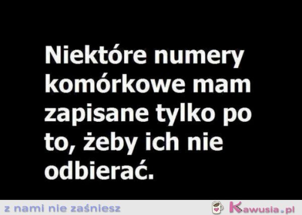 Niektóre numery...