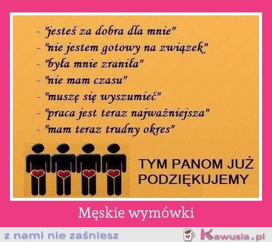 Męskie wymówki