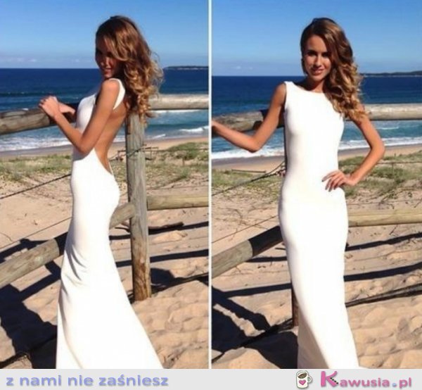 Piękna backless maxi
