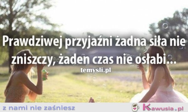 Prawdziwej przyjaźni żadna siła...