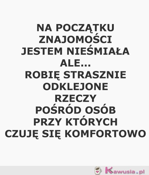 Na początku znajomości