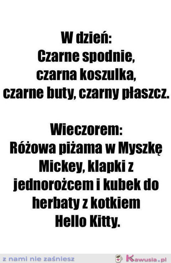 Ubranie dzień kontra noc