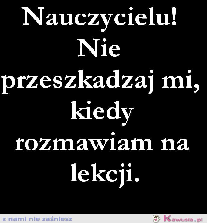 Apel do nauczycieli!