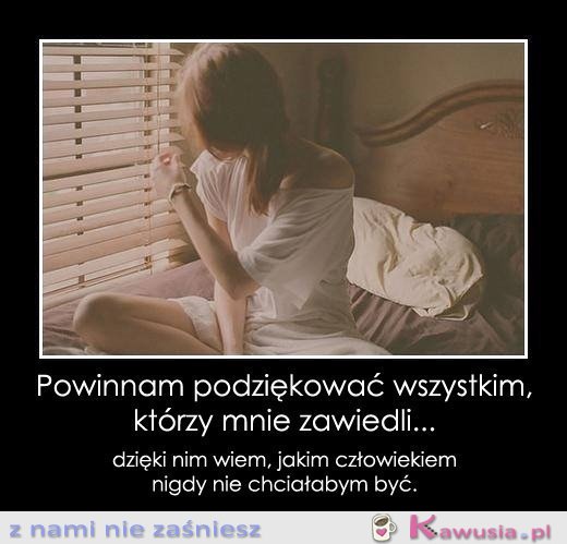 Powinnam podziękować wszystkim...