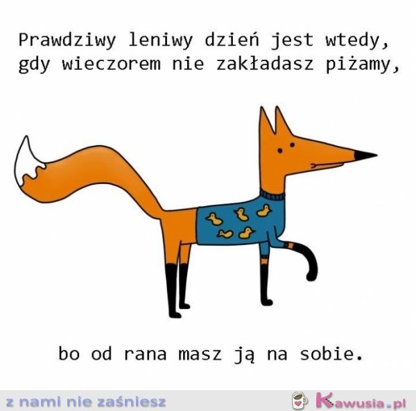 Prawdziwy leniwy dzień jest wtedy