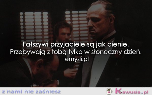 Fałszywi przyjaciele są jak cienie...