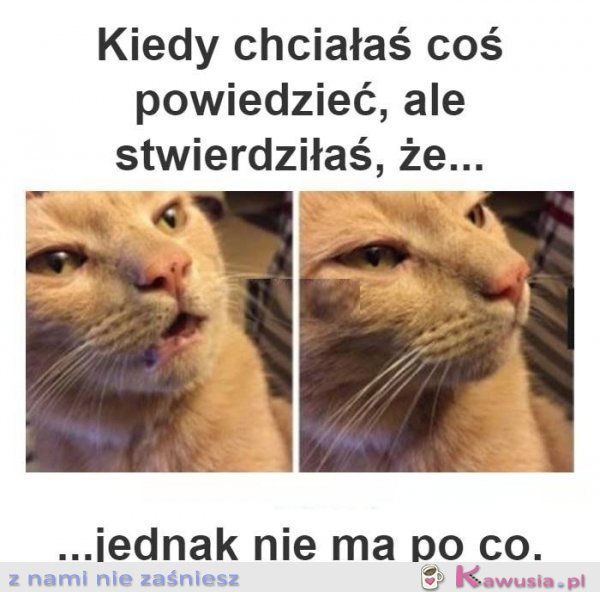 Kiedy chciałaś coś powiedzieć