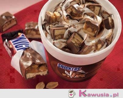 Pyszne lody snickers