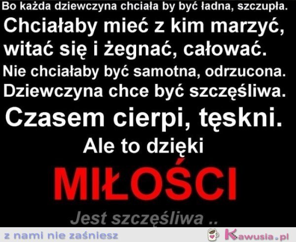 Dzięki czemu dziewczyna jest szczęśliwa?