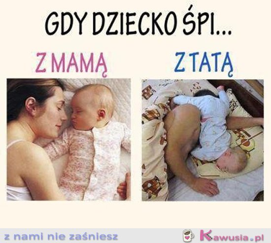 Gdy dziecko śpi z tatą...