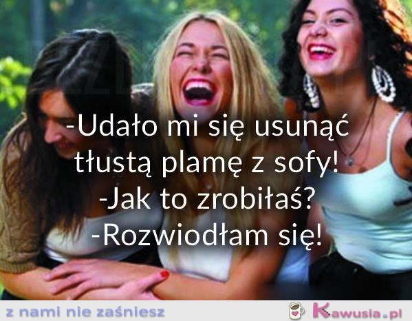 Dziewczyny usunęłam plamę z kanapy