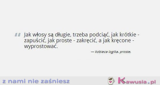 Kobieca logika...