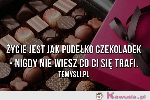 Życie jest jak pudełko czekoladek
