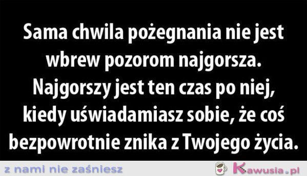 Sama chwila pożegnania