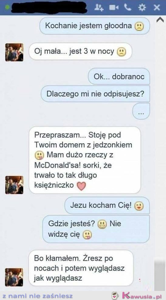 Kochanie jestem taka głodna