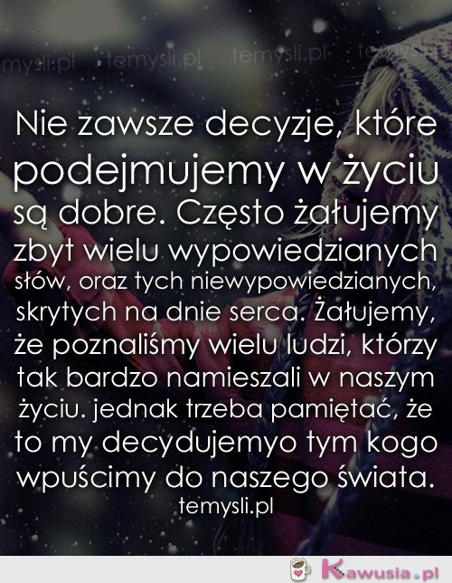 Nie zawsze decyzje