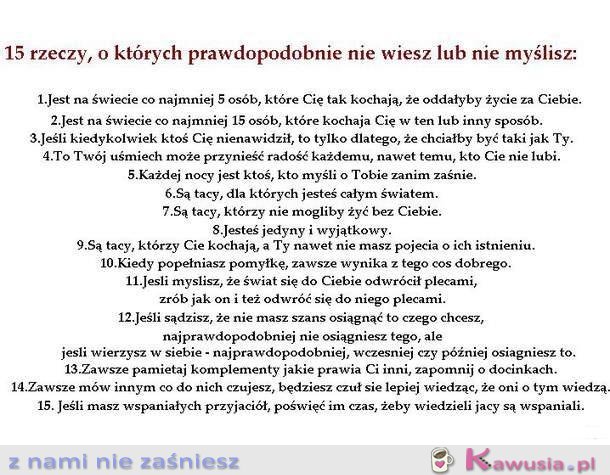 15 rzeczy